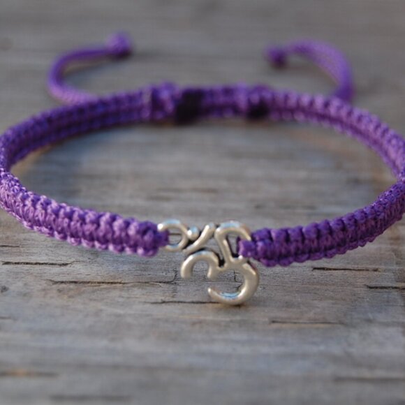 Om Bracelet,Yoga Bracelet,Drawstring Om Bracelet - Picture 1 of 2